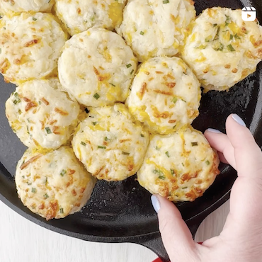 instagram image cheddar chive baked good made with Martha White products