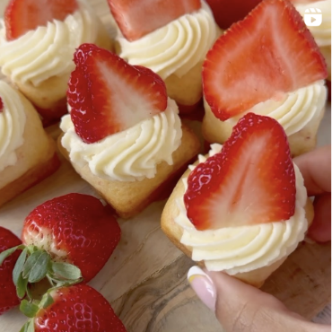instagram image strawberry muffins baked good made with Martha White products