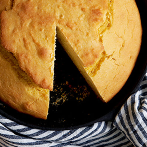 cornbread in a skillet