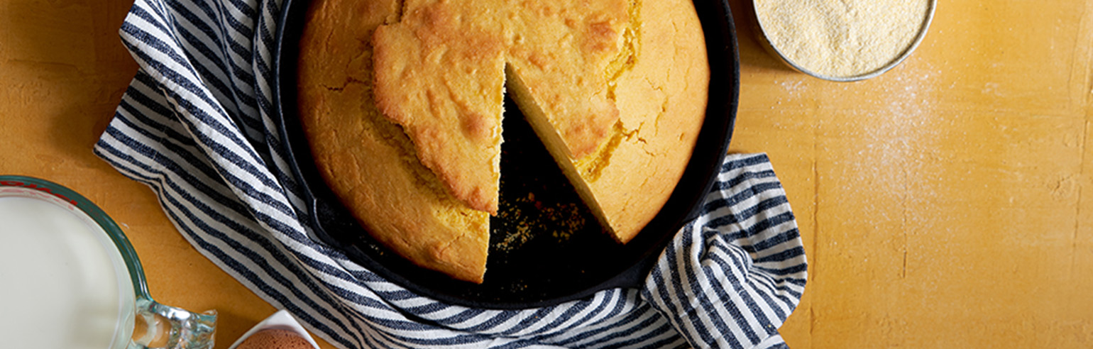 cornbread in a skillet