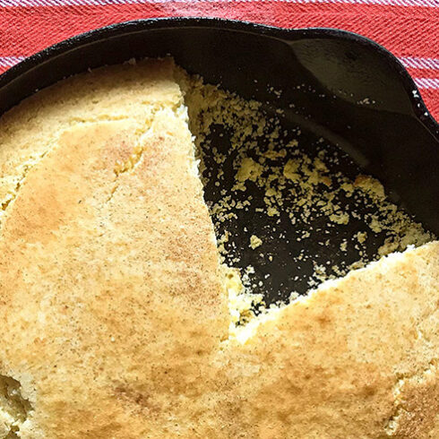 cornbread in a skillet