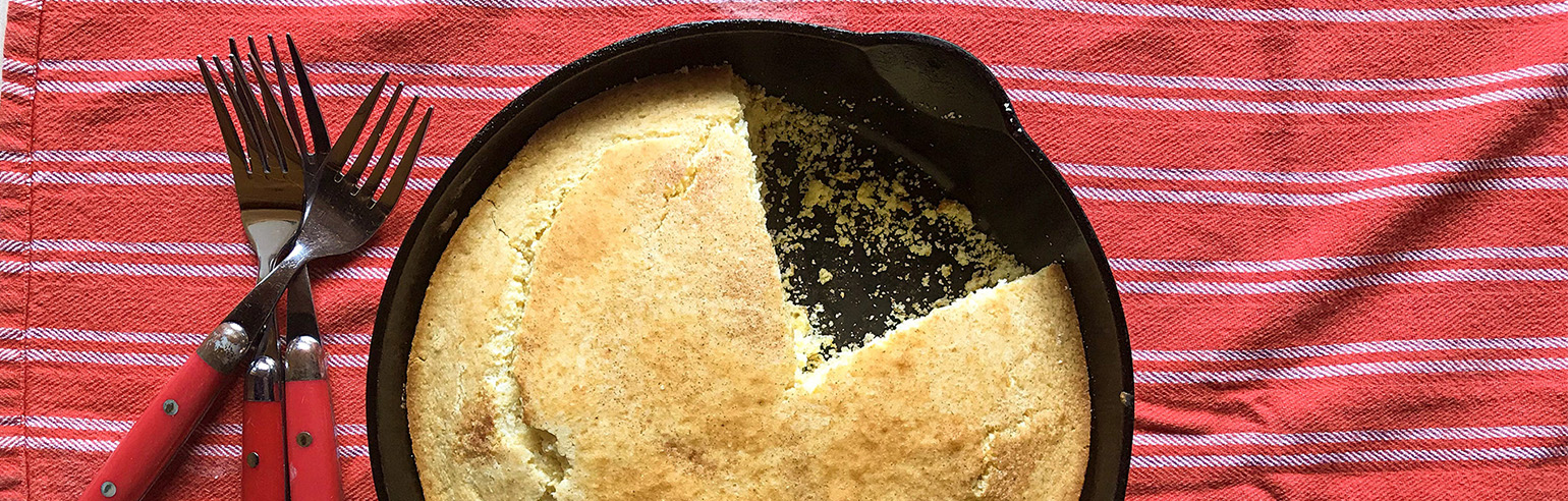 cornbread in a skillet