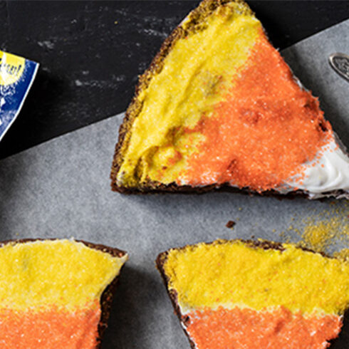 halloween candycorn brownies