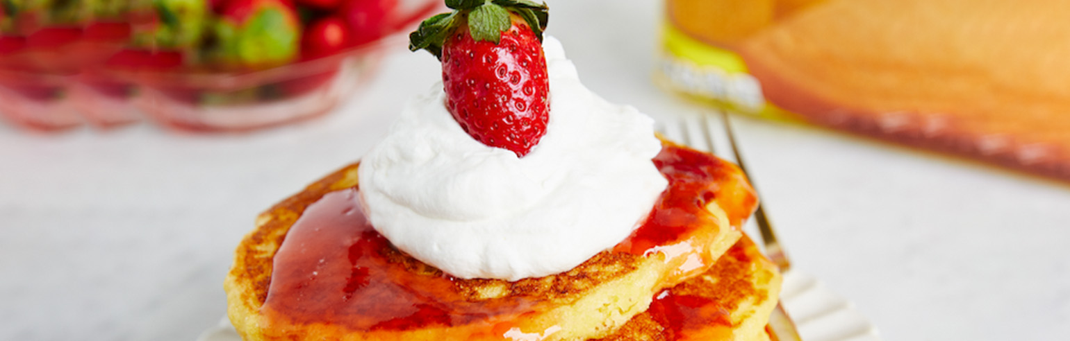 strawberry topped pancake