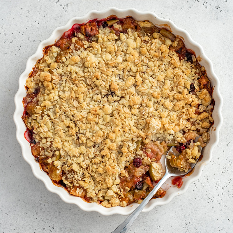 cumberland apple tart with oat crust