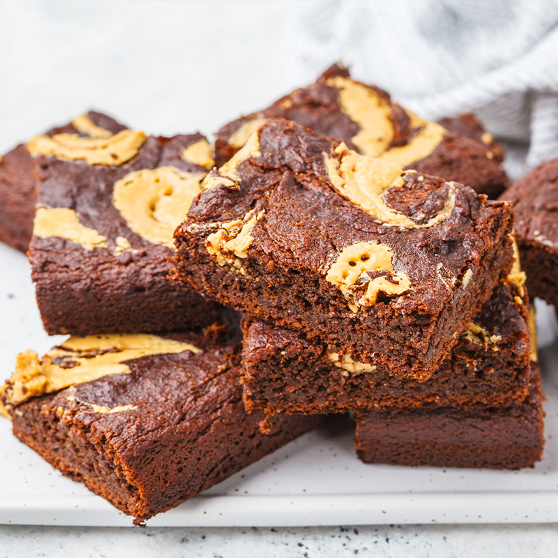 Peanut Butter Swirl Brownies