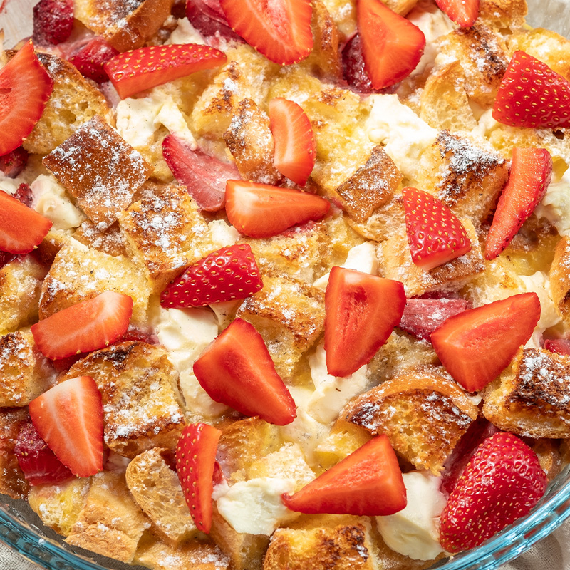 Summer Biscuit Bread Pudding
