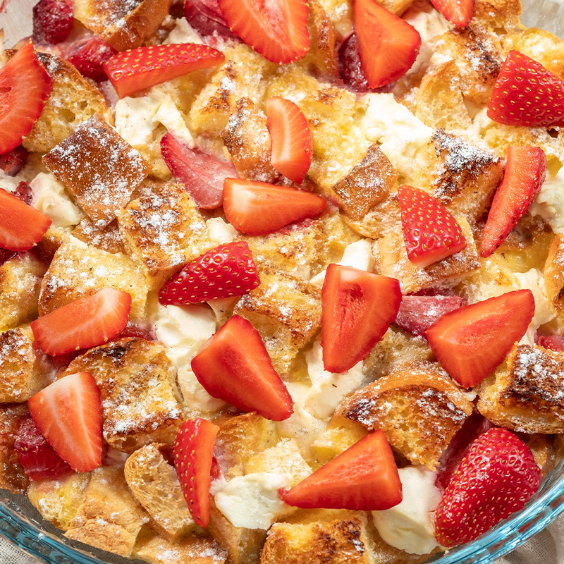 summer biscuit bread pudding